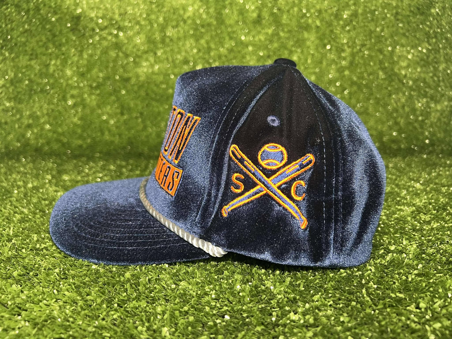 Navy Velvet Houston Heavy Hitters Snapback