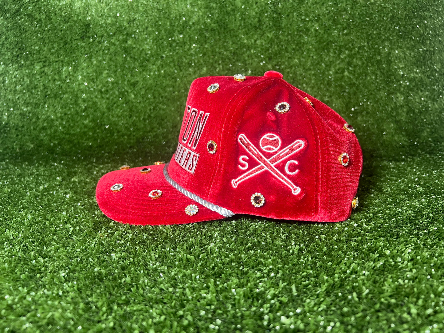 Red Velvet Houston Heavy Hitters Snapback w Rhinestones