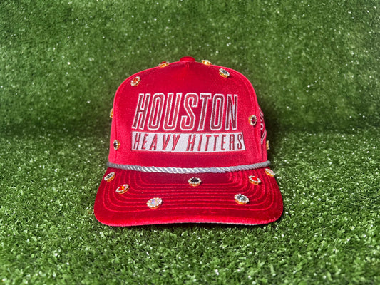 Red Velvet Houston Heavy Hitters Snapback w Rhinestones